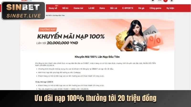 Ưu đãi nạp tiền lần đầu cho người chơi mới 68 g b